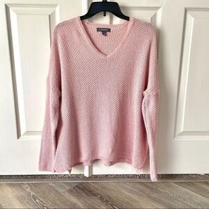 Primark pink v neck long sleeved sweater
